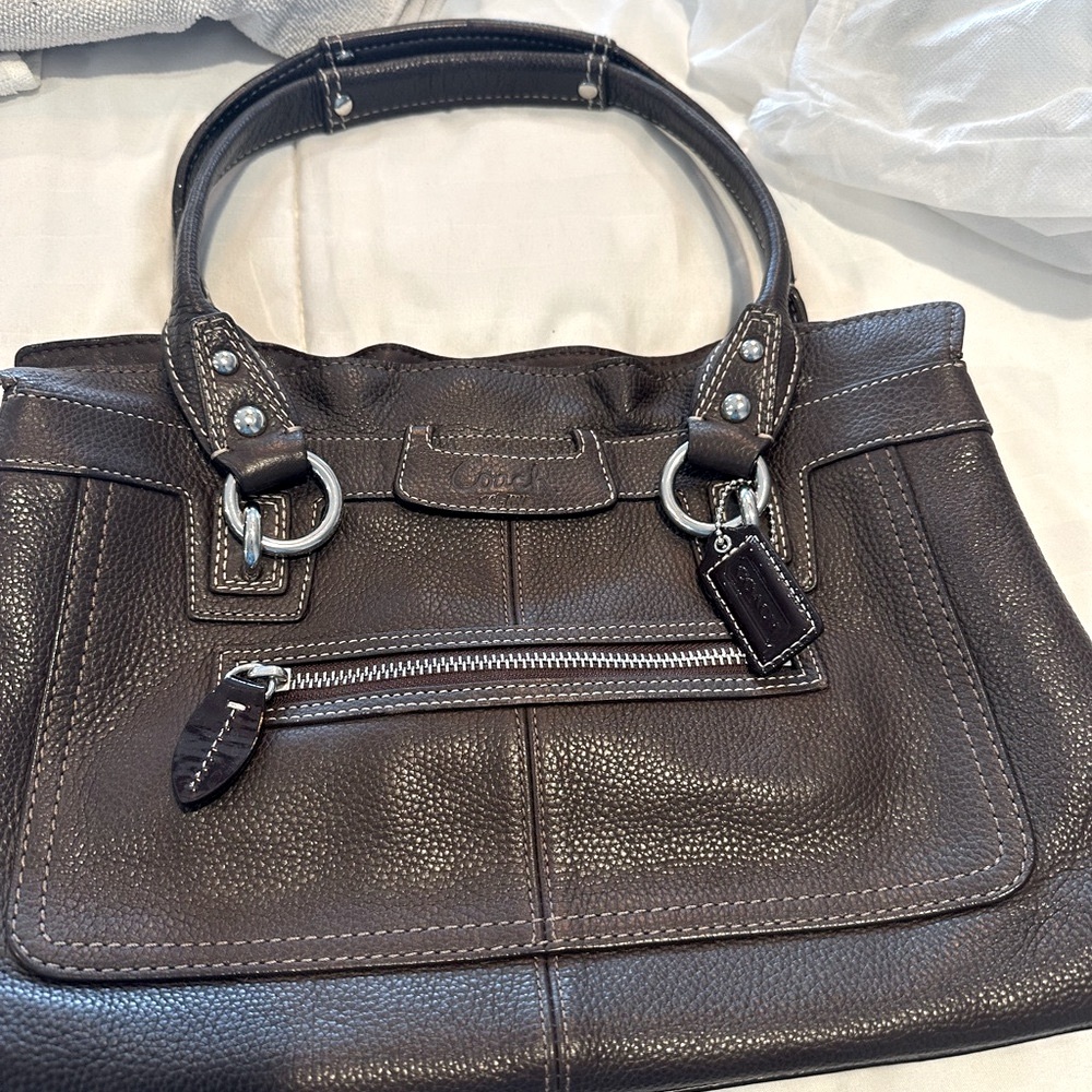Coach Elegant Brown Leather Handbag